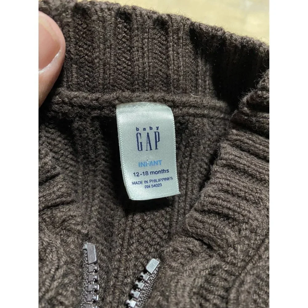 Gap Knit Sweater Cardigan Grandpa Style Infant 12-18 Months